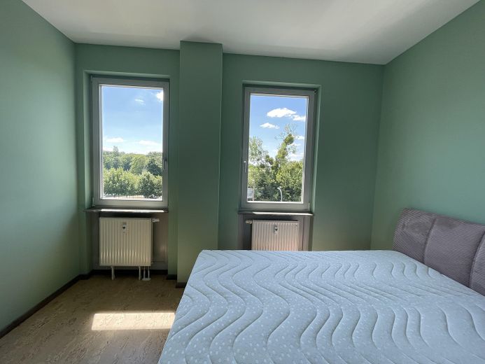 Helle möblierte Dreizimmerwohnung am Jungfernsee – Schlafzimmer