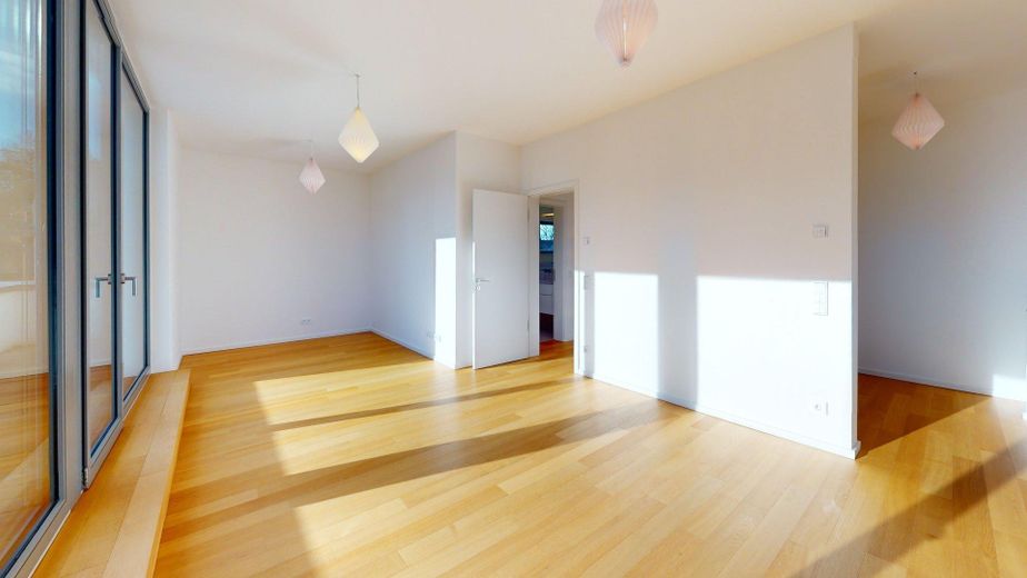 Vistas despejadas de 180° al Spree y vistas a zonas verdes - ático tipo maisonette en casa de tres viviendas – DG - Schlafen / Kind