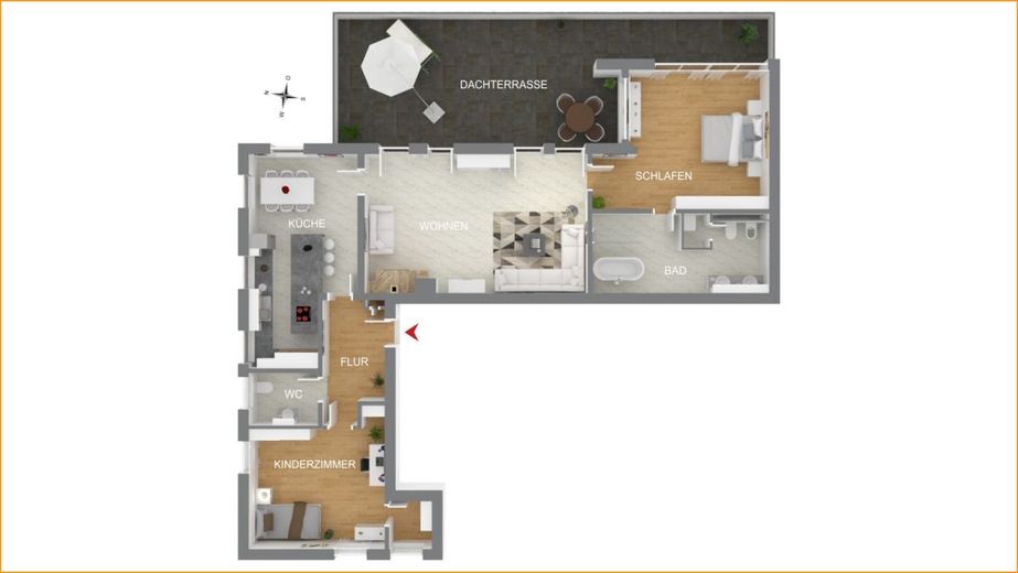Exklusive 3,5 Zimmer Wohnung mit großzügiger Dachterrasse und Alpenblick!! – Grundriss_Idee