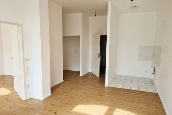 Luminoso appartamento di 2 locali con pavimento in laminato effetto legno