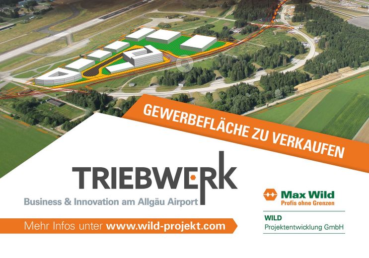 Industrie-/Gewerbegrundstücke "Triebwerk" - direkt am Allgäu-Airport bei Memmingen – Titelbild