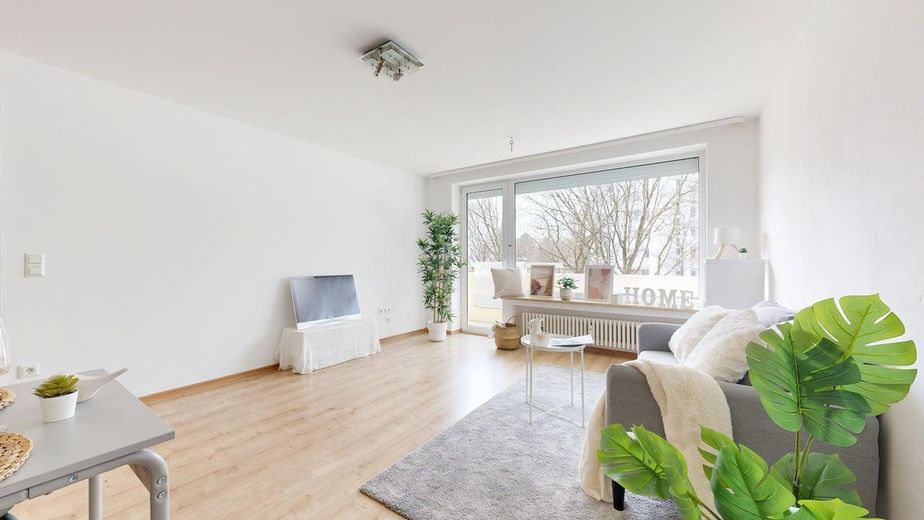 3 Zimmer Wohnung in Haar – ideal für Paare & kleine Familien – Wohnzimmer Bild 1