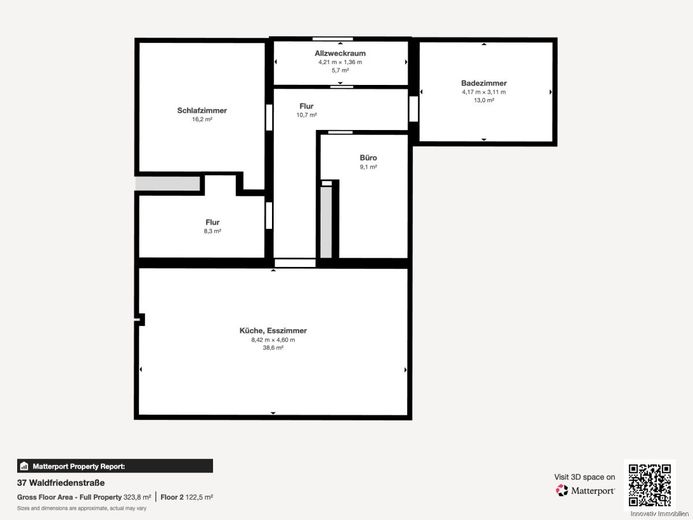 Schönes Ein oder Zweifamilienhaus mit Potenzial dazu einer Garage mit Gartendurchfahrt – Obergeschoss