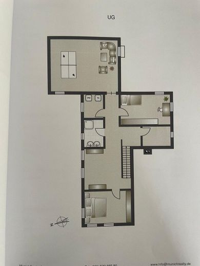 Casa unifamiliare progettata da un architetto con soleggiato orientamento sud-ovest – Grundriss UG