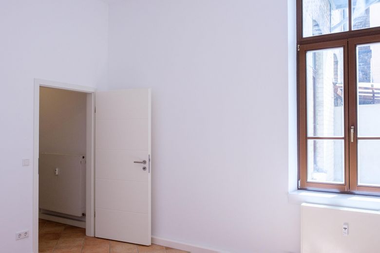 3-Zimmer EG-Wohnung im Loft-Stil in Mannheim-Rheinau Erstbezug nach Sanierung – Schlafzimmer