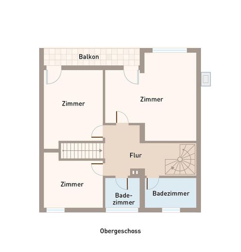 Reiheneckhaus 182 m² im Musikerviertel Hanau mit Garten, provisionsfrei – Grundriss OG