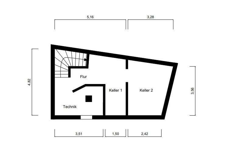Zweifamilienhaus zur Miete in Pflugfelden – frisch saniert, ab sofort – Grundriss UG