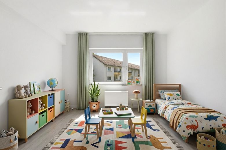 First occupancy after complete renovation: Bright 82 m² apartment with communal garden in Essen-Huttrop – Kinderzimmer