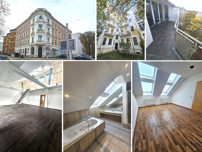 Repräsentative DG-Wohnung mit Galerie, ca. 64 m² WZ, Kamin, Gäste-WC, gr. Balkon, Lift – Foto 1