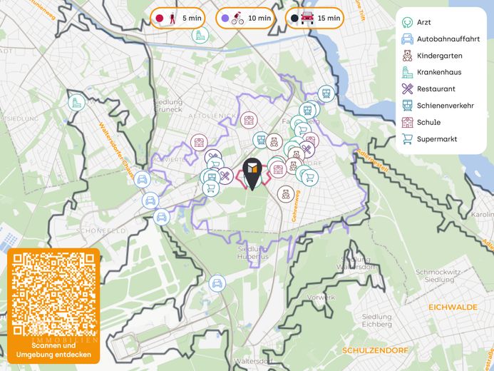Stadtnah und trotzdem im Grünen - genießen Sie die Sommerabende auf Ihrer Terrasse! – Lageplan