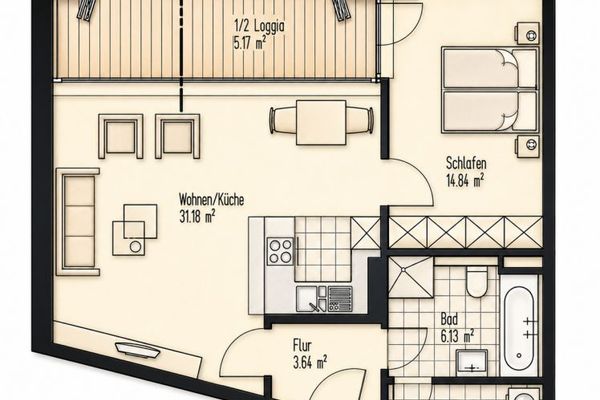 Appartamento di proprietà libero da subito con ampia loggia e cucina componibile!!!
