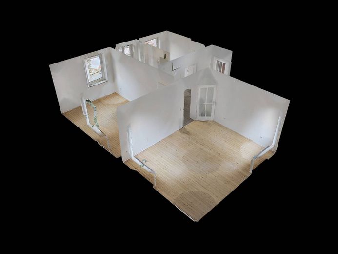 Charme&Gemütlichkeit: Schöne 2-Zimmer-Wohnung mit modernem Wannenbad in Bielefeld-Mitte – 3D-Ansicht Grundriss