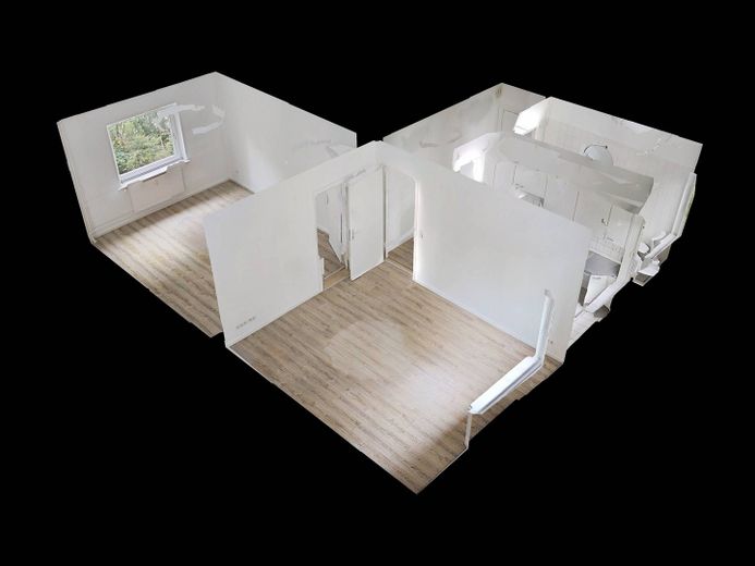 Moderne 2-Zimmer-Wohnung mit EBK in fußläufiger Nähe zum Stadtpark – 3D-Ansicht Grundriss