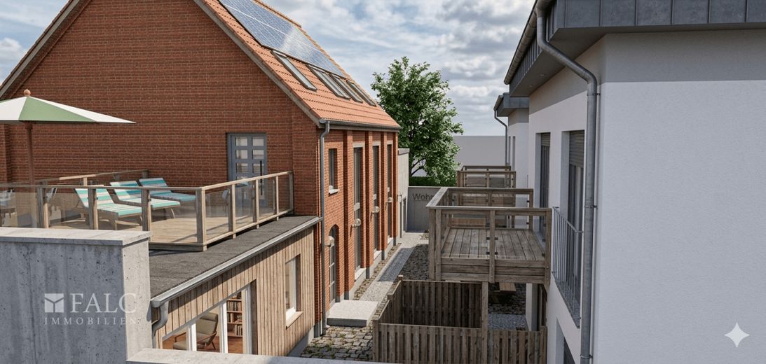 Wohnpark "Altes Brauereigelände Wittenburg" TOP Investment – Seitenansicht Hinterhof
