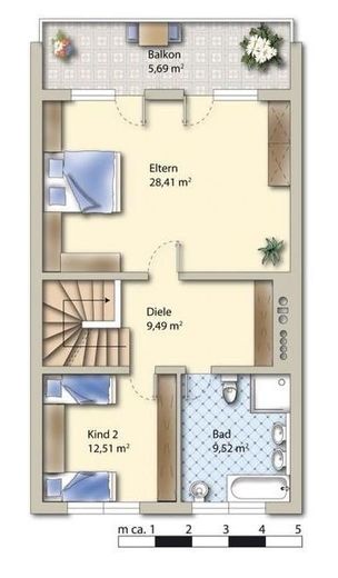 Spacious terraced house with garden, garage, fitted kitchen, and converted attic in Neu-Ulm/Gerlenhofen – 1. Stock