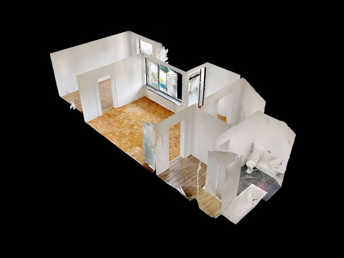 Appartement moderne de 2 pièces avec BALCON – 3D-Ansicht Grundriss