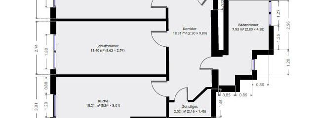 Grundriss nicht richtig bemaßt