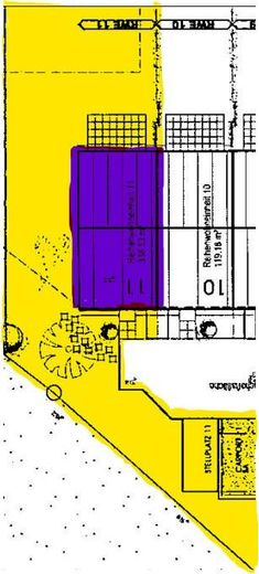 Haus (blau)Grundstück (gelb)