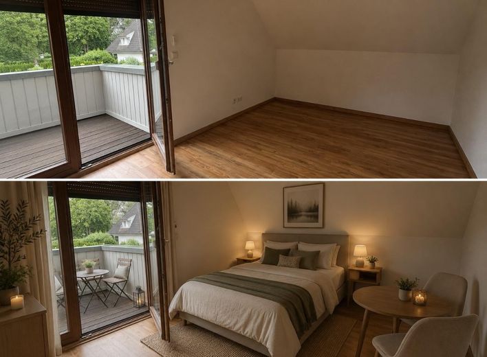 Wunderschönes Architektenhaus zur Miete – Schlafzimmer