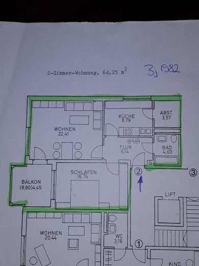 Grundriss der Wohnung