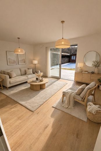 Wohnzimmer möbliert