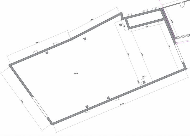 Grundriss der Lagerhalle