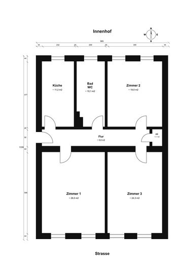 Provisionsfrei. Großzügige Altbauwohnung im Herzen Neuköllns. Bezugsfrei ab dem 1.8.26 – Grundriss