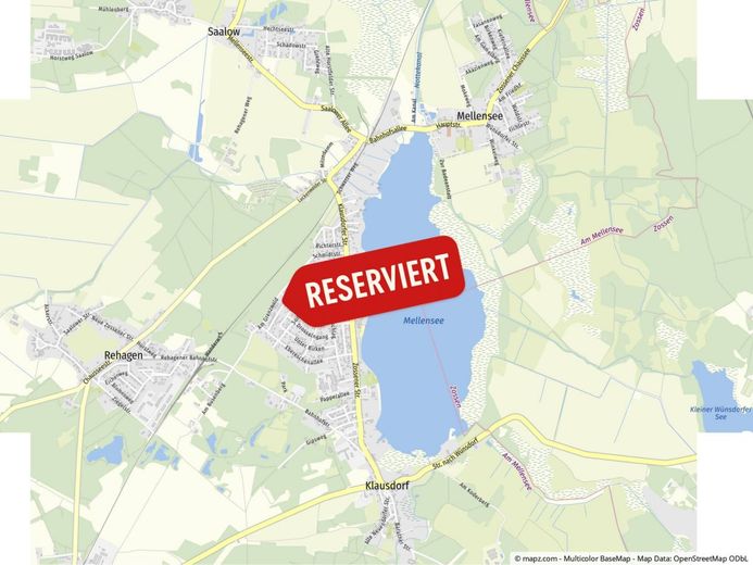 789m² in Klausdorf am Mellensee! Eines der letzten Bauplätze ohne Baumbestand und Seenähe – Kartenausschnitt