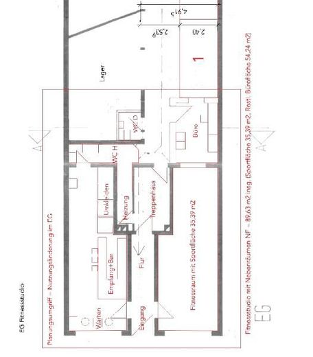 Laden- oder Bürofläche (links,zentral gelegen) – Grundriss