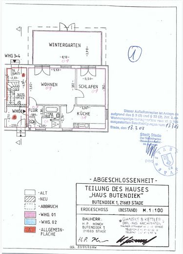 Einzigartiger Resthof / Schwinger Yachthafen / 3 Wohneinheiten, Reitanlage & Pferdestall / Stade – Erdgeschoss (2003-2024)
