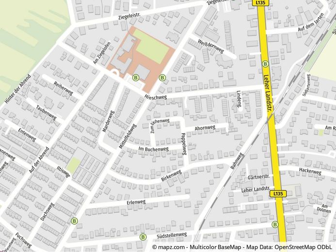 Größtenteils modernisiertes Einfamilienhaus in ruhiger Lage von Langen – Kartenausschnitt