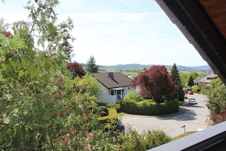 Zweifamilien-Wohnhaus in der Kleinstadt Leun im Lahn-Dill-Kreis. Der Kaufpreis ist verhandelbar. – Ausblick von Balkon 2 Südwest2