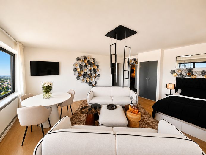 Fully furnished high-rise residence – 29F/ W1 – panoramic views over Hamburg – Foto 3