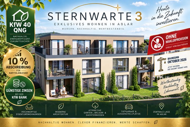 STERNWARTE 3 –Exklusives Wohnen in Aßlar