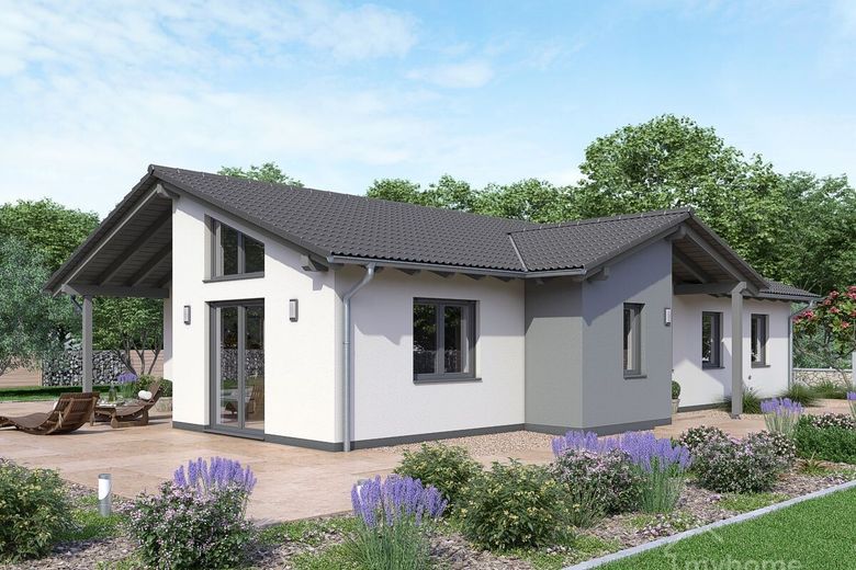 Wann genießen Sie Ihr neues Panorama Energiesparhaus mit großen Fenstern in Röttenbach – B88-150-G_TERRASSE