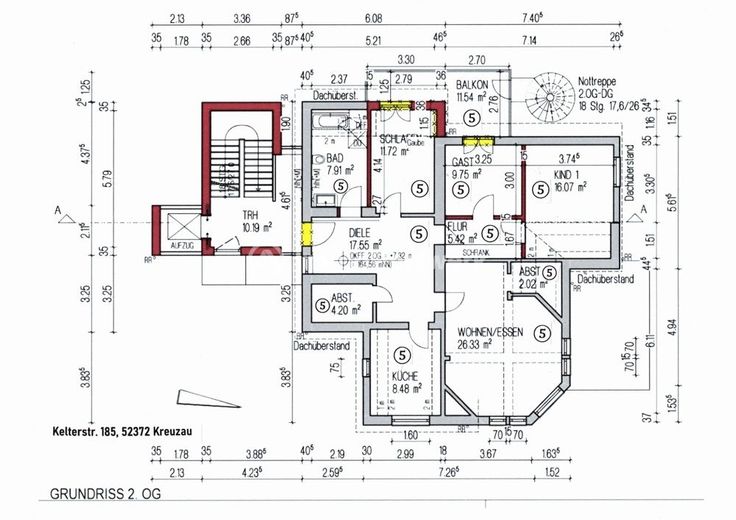 **außergewöhnliche, sanierte Jugendstilwohnung mit Aufzug &amp; Stellplatz in historischer Villa** – 04 2.OG_20231023_Kelterstr.Kreuzau