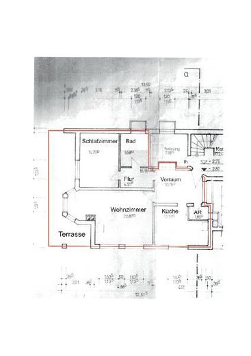 2 Zi. Souterrain Wohnung mit Terrasse und Garten (optional) – Grundriss