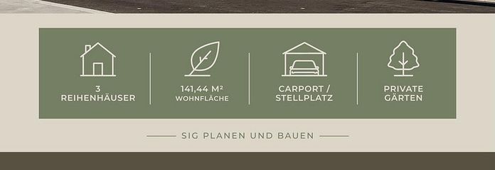 Neubau von 3 Reihenhäusern  in Neunkirchen am Sand