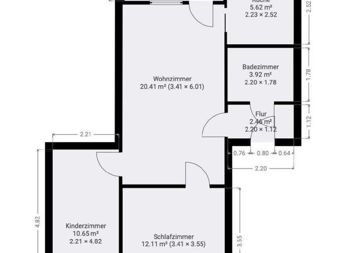 3-Raumwohnung mit Einbauküche und Balkon – Foto 1