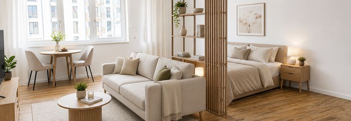 *Vivir 2 meses sin pagar alquiler* Apartamento de 1 habitación - Cocina integrada E3-01-07 WE 142 – Einrichtungsbeispiel