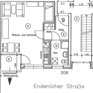 Grundriss Wohnung Nr. 9