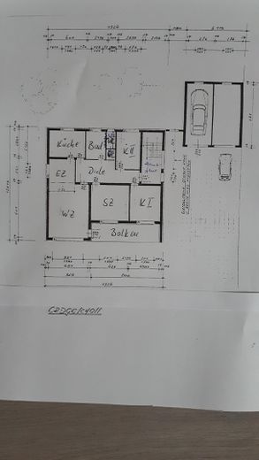 Curato appartamento al piano terra di 4 locali, ben distribuito, con impianto fotovoltaico, balcone XXL, giardino e garage a Erftstadt-K. – Grundriss EG-Wohnung