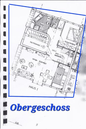 Meraviglia urbana degli spazi: maisonette di 4 locali inondata di luce nel cuore di Öhringen (senza provvigione!) – Grundriss OG
