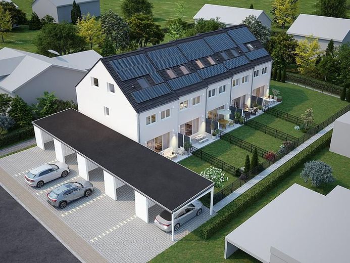 Reihenhausanlage in familienfreundlicher Lage - modern, effizient, wertbeständig – Außenansicht Garten