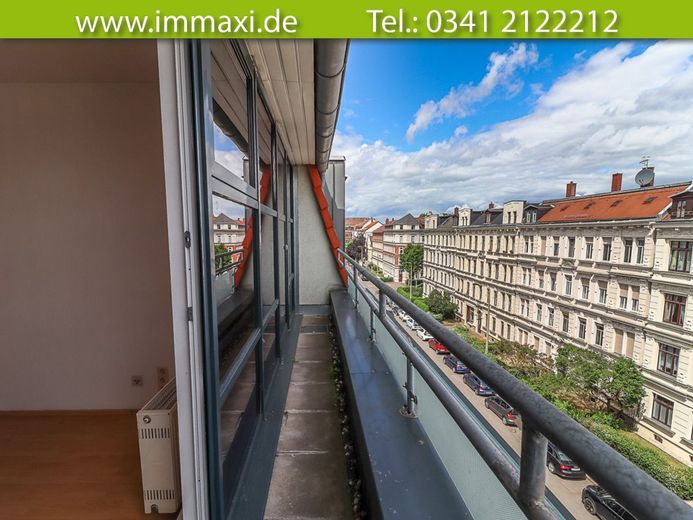 LEIPZIG-GOHLIS + 3-RAUM WOHNUNG MIT BALKON + AUFZUG AB SOFORT – schmaler-Balkon