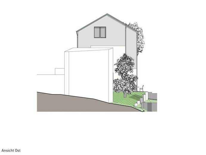 Grundstück mit Baugenehmigung für ein modernes Einfamilienhaus mit viel Wohnkomfort in Gevelsberg – Ansicht Ost
