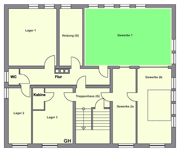 Grundriss - Gewerbe 1
