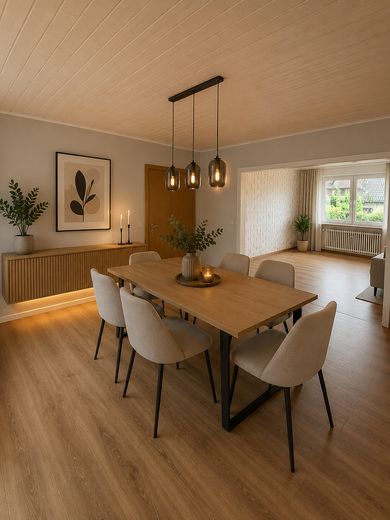 Feldkirchen | Semi-detached house with sunny balcony | 6 rooms | Garden | Quiet location – KI eing. Esszimmer