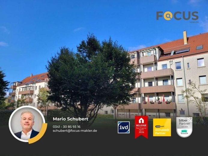 Wahren - tolle 2-Zimmerwhg. mit Balkon, sep.Küche, Tageslichtbad, Wanne & großem Gemeinschaftsgarten – Foto 1
