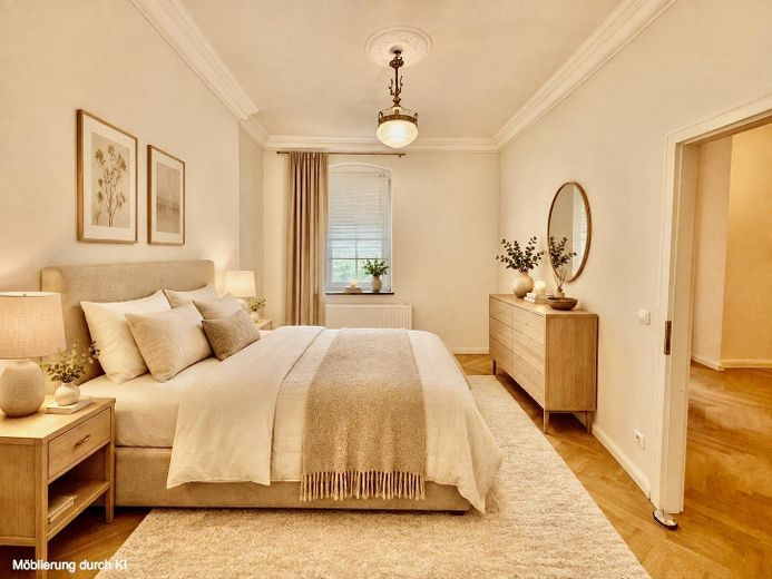 Zonder makelaarscourtage: Instapklaar droomappartement in een oud gebouw met 2 balkons en energie-efficiëntieklasse C in B-Friedrichshain – kleineres Zimmer als Schlafzih
